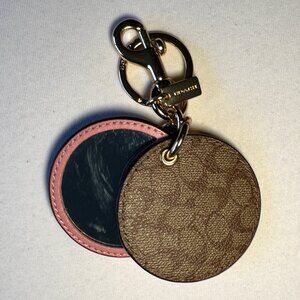 Coach Mirror Bag Charm In Signature Canvas
